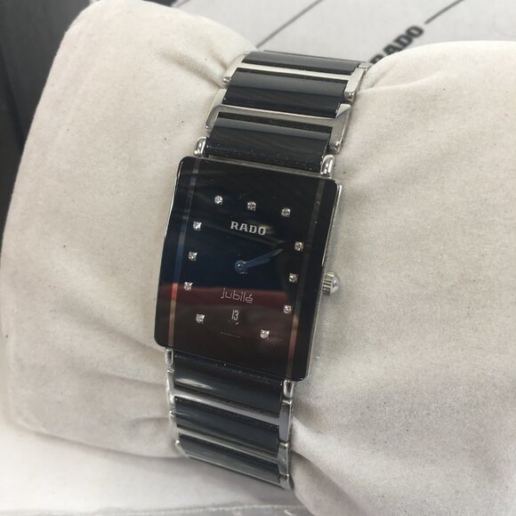 RADO DIASTAR SWISS QUARTZ JUBILE WRIST WATCH 11 DIAMONDS TITANIUM-CERAMIC UNISEX - Picture 8 of 15